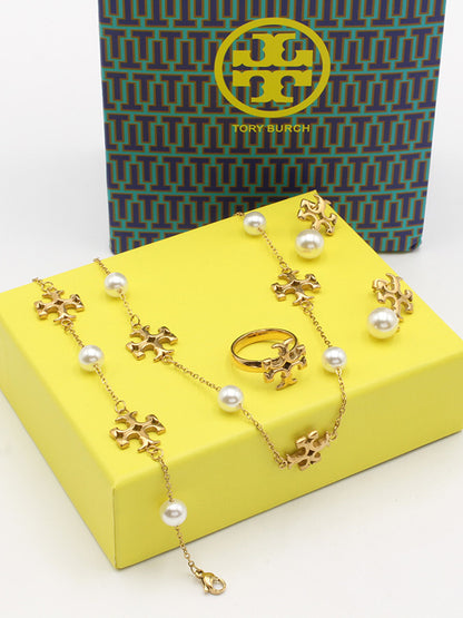 طقم توري بورش انتيك ذهبي اطقم tory burch