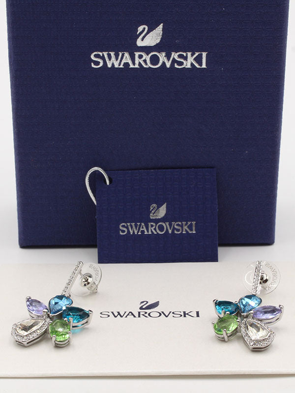 حلق سواروفسكي فراشة بلو ستونز حلق Swarovski