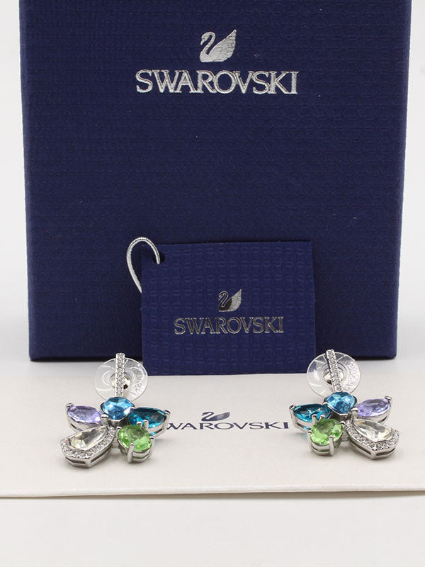 حلق سواروفسكي فراشة بلو ستونز حلق Swarovski