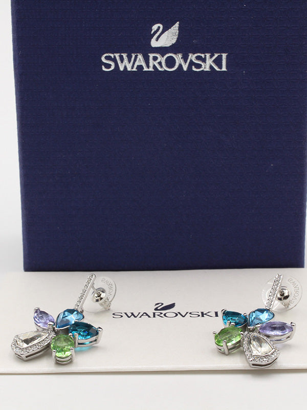 حلق سواروفسكي فراشة بلو ستونز حلق Swarovski
