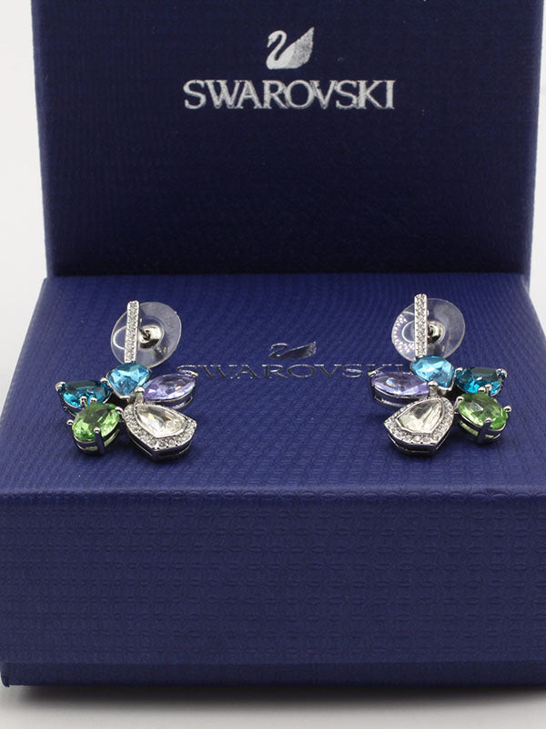 حلق سواروفسكي فراشة بلو ستونز حلق Swarovski