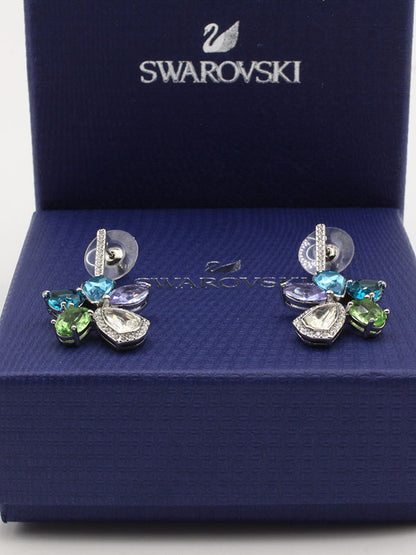 حلق سواروفسكي فراشة بلو ستونز حلق Swarovski