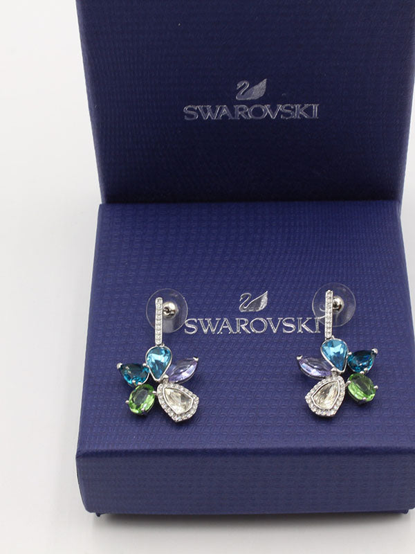 حلق سواروفسكي فراشة بلو ستونز حلق Swarovski