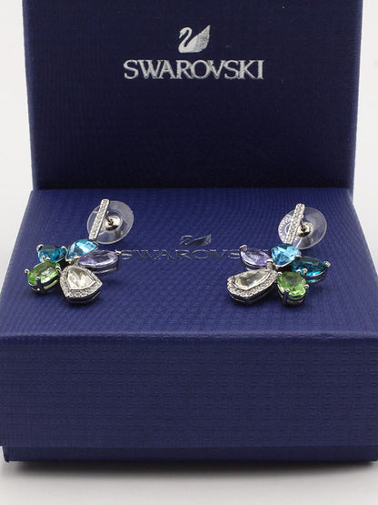 حلق سواروفسكي فراشة بلو ستونز حلق Swarovski