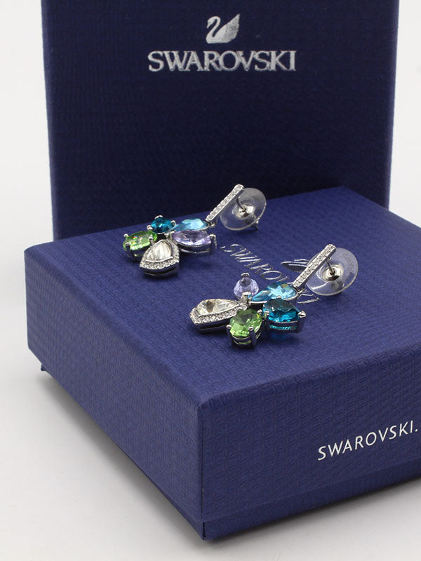 حلق سواروفسكي فراشة بلو ستونز حلق Swarovski