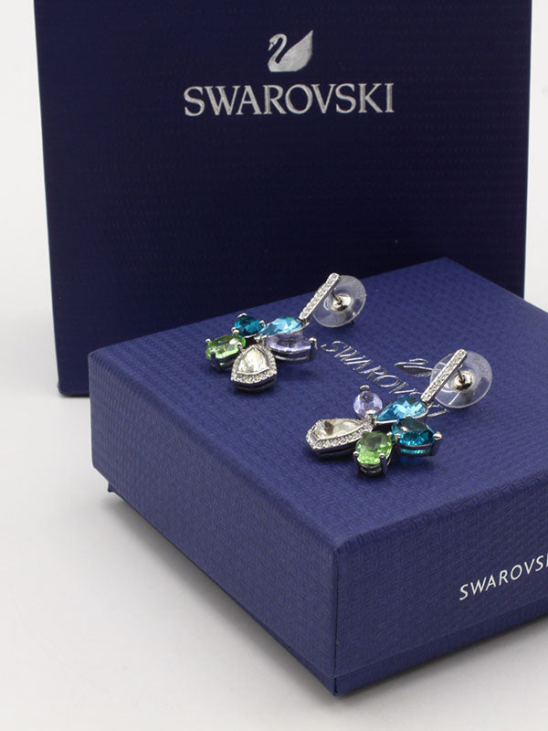 حلق سواروفسكي فراشة بلو ستونز حلق Swarovski