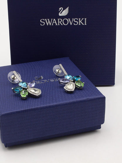 حلق سواروفسكي فراشة بلو ستونز حلق Swarovski