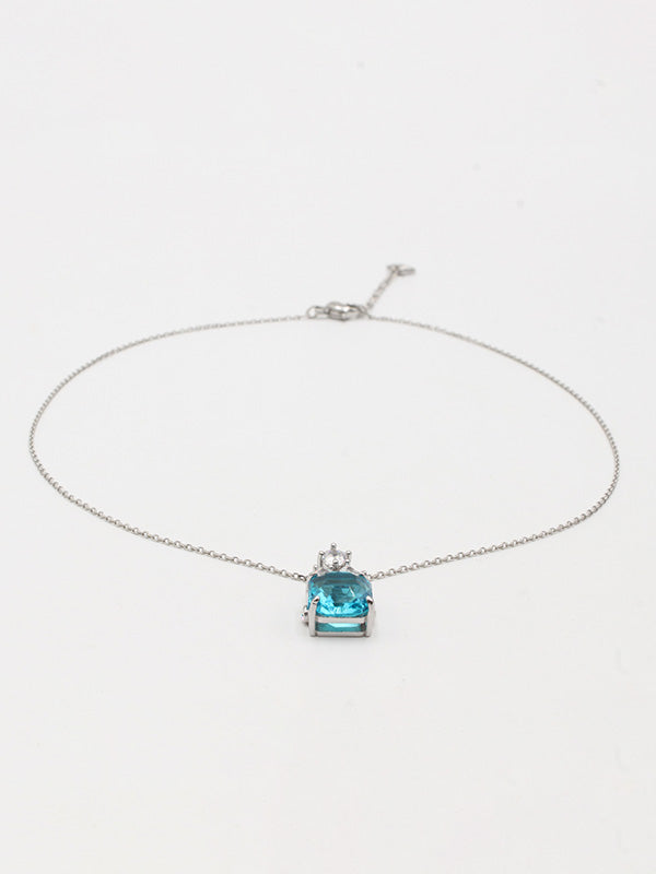 سلسال سواروفسكي بلو سكوير سلسال Swarovski