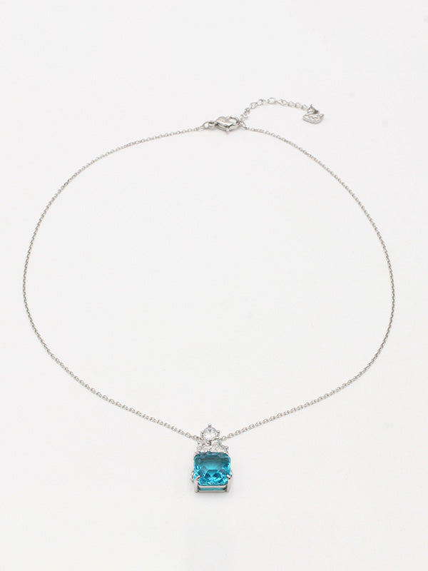 سلسال سواروفسكي بلو سكوير سلسال Swarovski