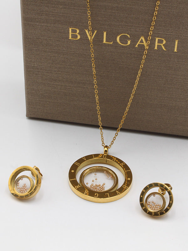 طقم بولغاري مدور كبير اطقم bvlgari ذهبي