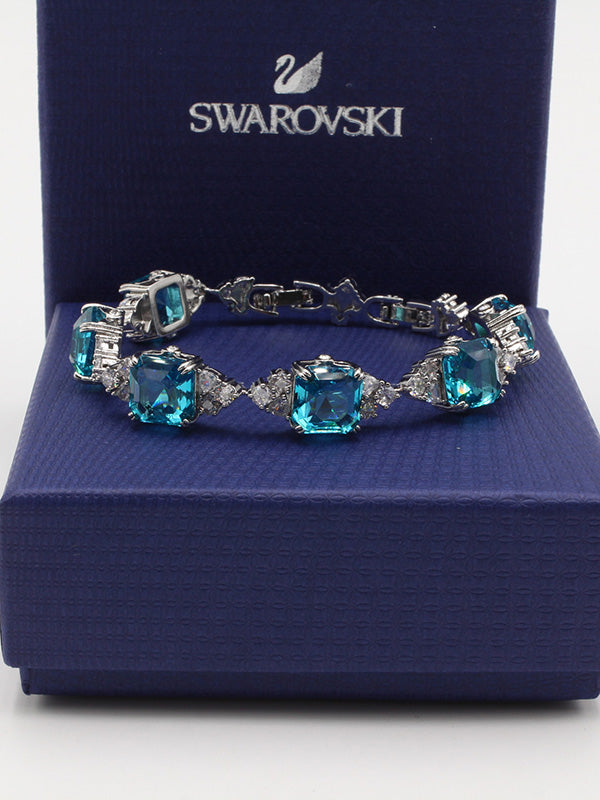 اساور سواروفسكي بيق بلو سكوير ستونز اسواره Swarovski