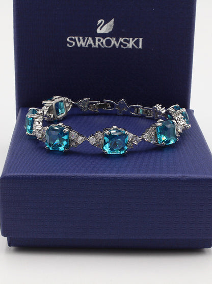 اساور سواروفسكي بيق بلو سكوير ستونز اسواره Swarovski