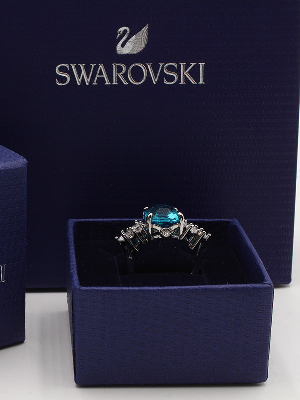 خاتم سواروفسكي بيق بلو سكوير خواتم Swarovski