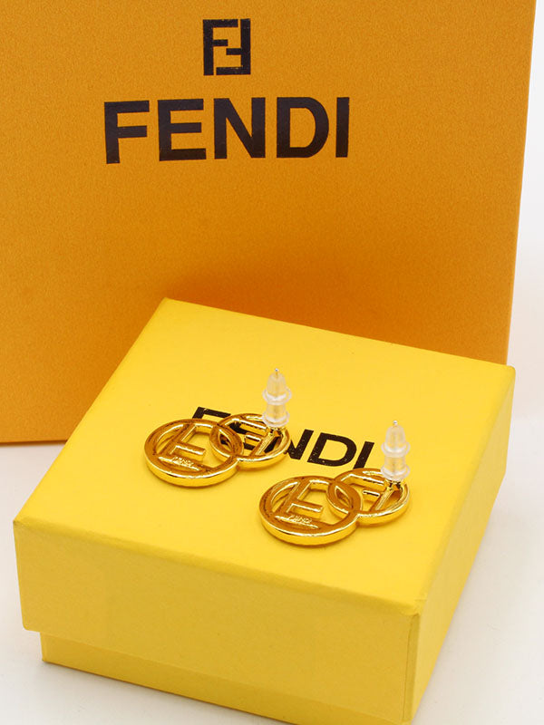 حلق ديور مدور زركون حلق fendi