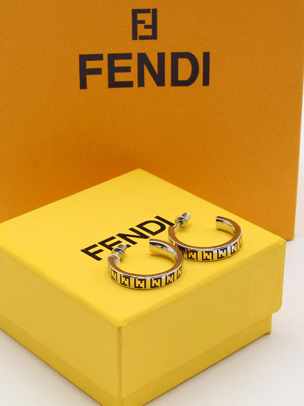 حلق ديور دائري ملون حلق fendi