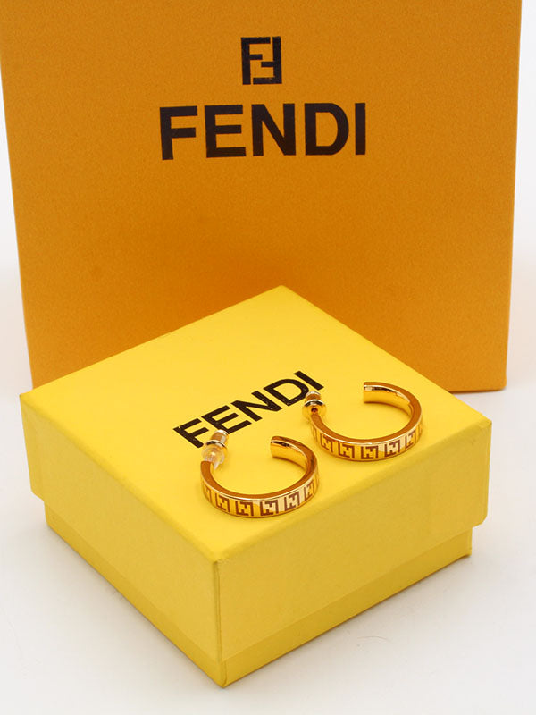 حلق ديور دائري ملون حلق fendi