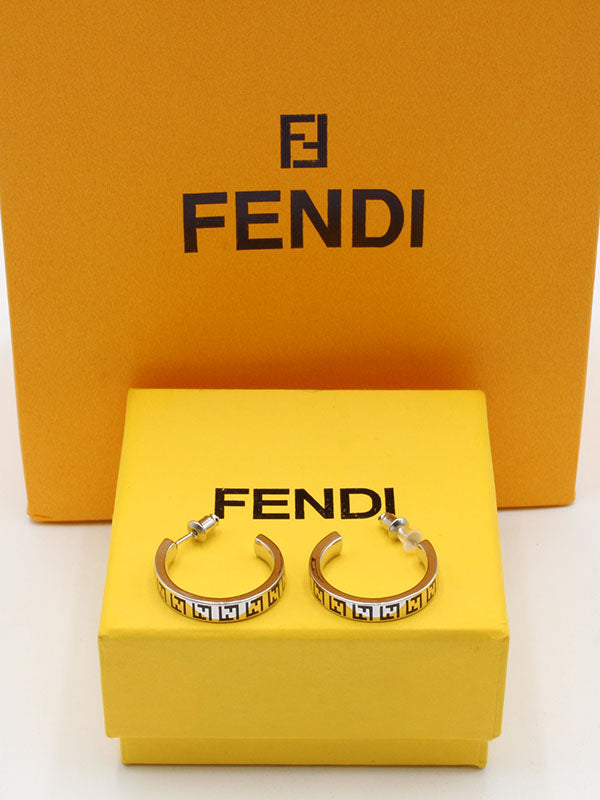 حلق ديور دائري ملون حلق fendi