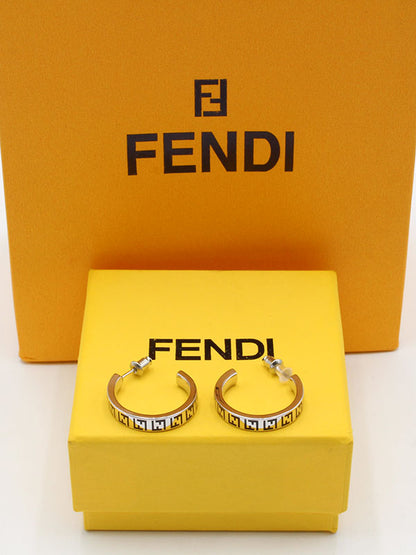 حلق ديور دائري ملون حلق fendi