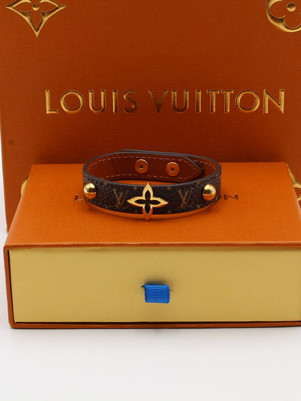 اساور لويس فيتون جلد اسواره louis vuitton بني ذهبي 3