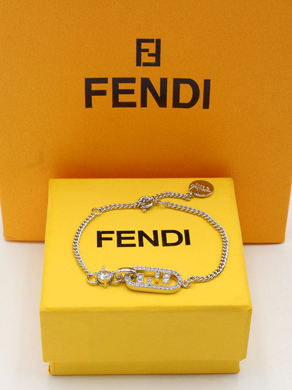 اساور فندي ستون زركون اسواره fendi فضي