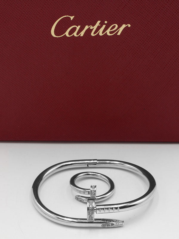 اساور كارتير المسمار زركون لوقو صغير اسواره CARTIER فضي 5