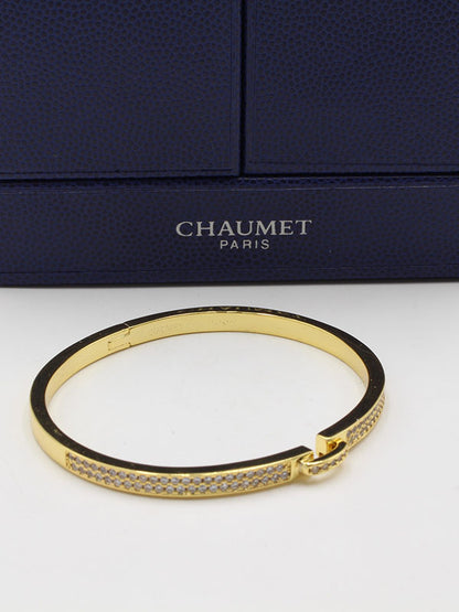 اساور شومية بانقل زركون اسواره chaumet ذهبي