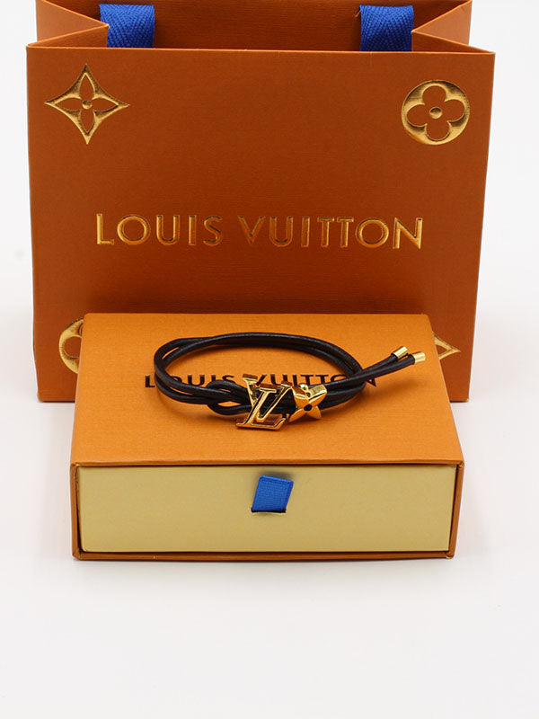 اسواره لويس فيتون قولد لوقو بلاك ليذر اسواره louis vuitton