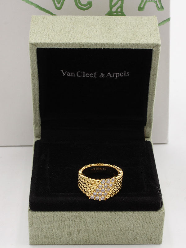 خاتم فان كليف زركون عريض. خواتم van cleef ذهبي 7