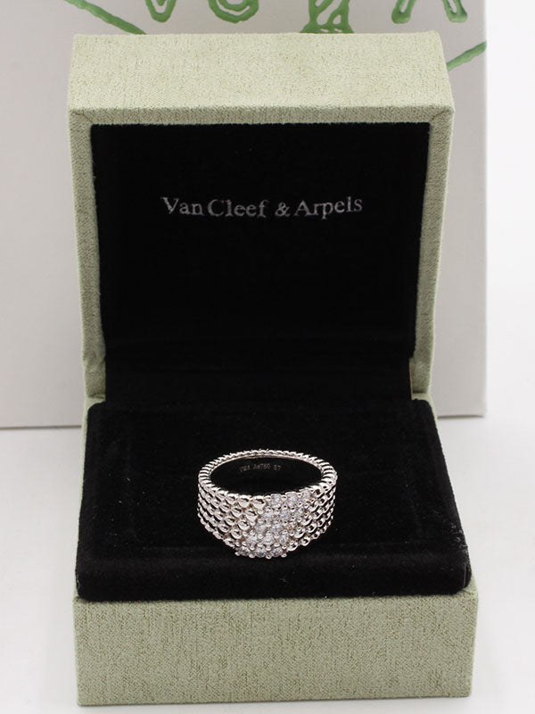 خاتم فان كليف زركون عريض. خواتم van cleef فضي 7