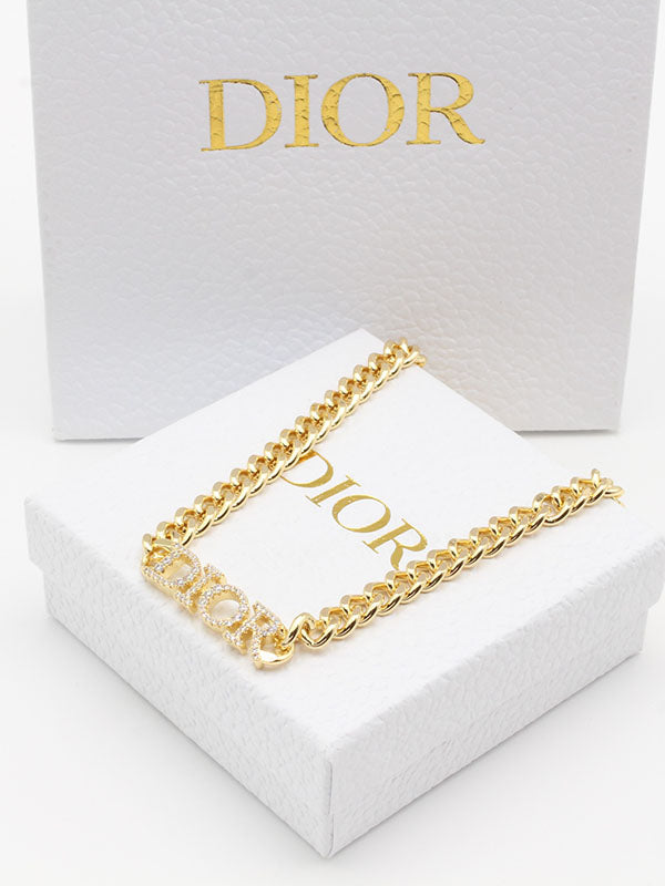 سلسال ديور زركون جنزير سلسال dior ذهبي