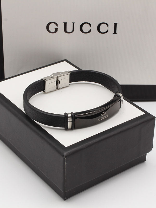 اساور قوتشي رجالي جلد لوقو اسواره gucci