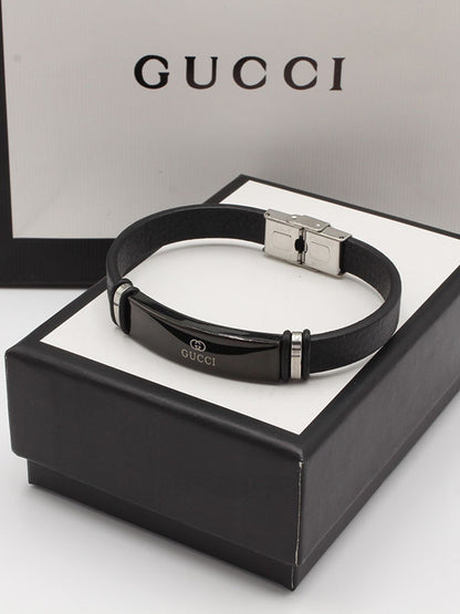 اساور قوتشي رجالي جلد لوقو اسواره gucci