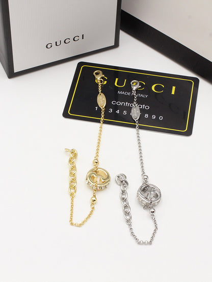 اسوارة قوتشي كيوبك زركون ناعمة لوقو اسواره gucci