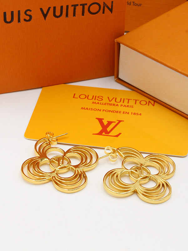 حلق لويس فيتون بيق فلاور لوقو حلق louis vuitton
