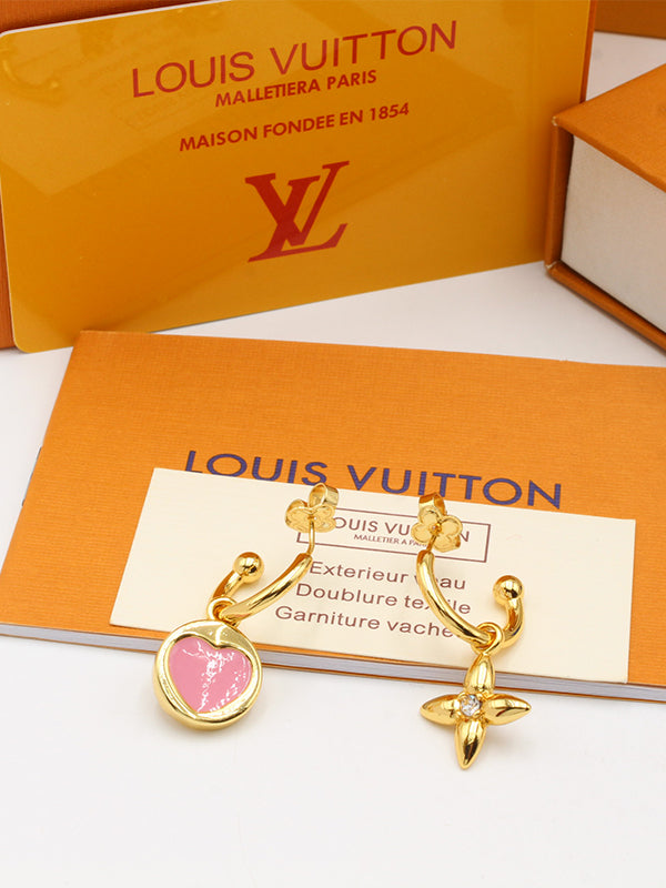 حلق لويس فيتون بينك هارت لوقو حلق louis vuitton