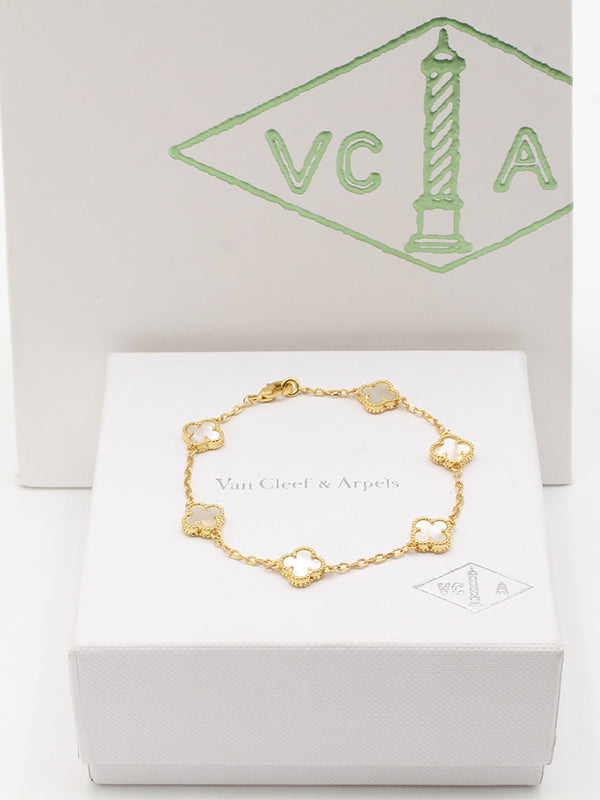اسواره فان كليف 5 ورود ميني ماستر اسواره van cleef ابيض ذهبي