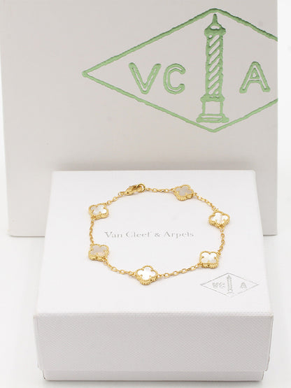 اسواره فان كليف 5 ورود ميني ماستر اسواره van cleef ابيض ذهبي