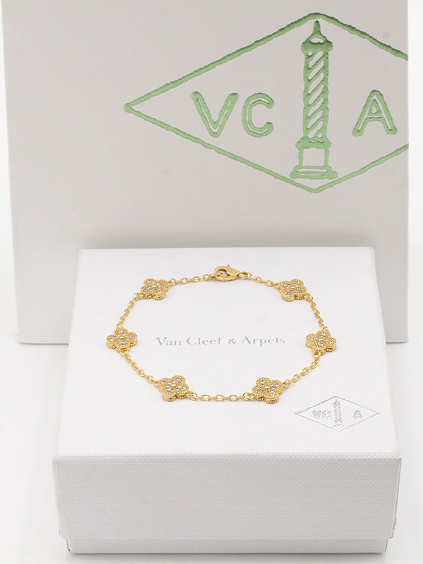 اسواره فان كليف 5 ورود ميني ماستر اسواره van cleef ذهبي زركون