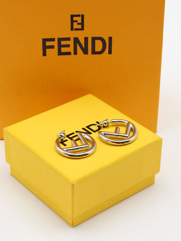 حلق فندي مدور ميتل حلق fendi