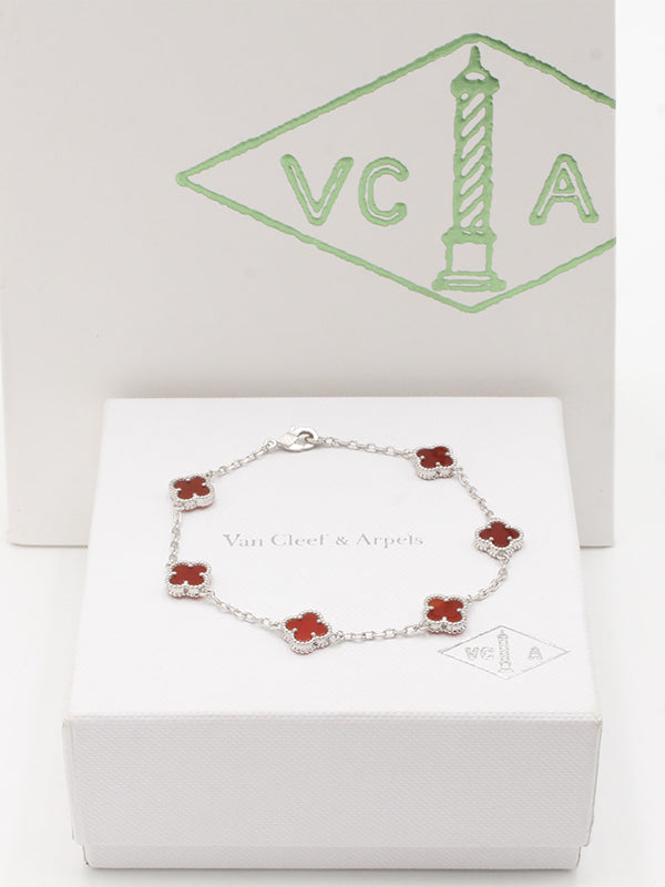 اسواره فان كليف 5 ورود ميني ماستر اسواره van cleef عنابي فضي
