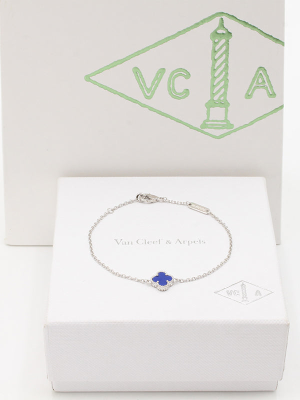 اسواره فان كليف ميني ماستر اسواره van cleef ازرق فضي
