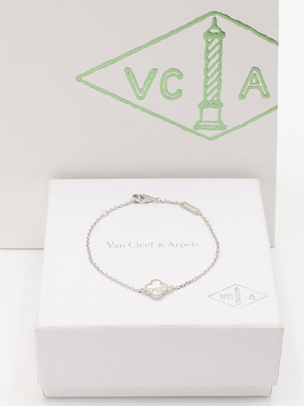 اسواره فان كليف ميني ماستر اسواره van cleef ابيض فضي