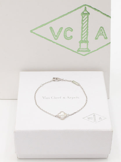 اسواره فان كليف ميني ماستر اسواره van cleef ابيض فضي