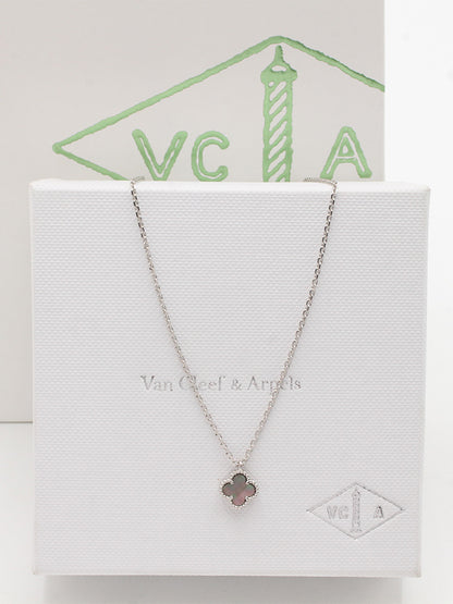 سلسال فان كليف ميني ماستر سلسال van cleef رمادي فضي