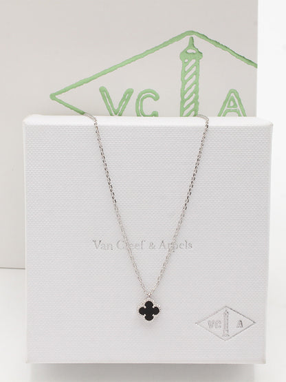 سلسال فان كليف ميني ماستر سلسال van cleef اسود فضي