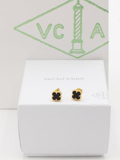 حلق فان كليف ميني ماستر حلق van cleef اسود ذهبي