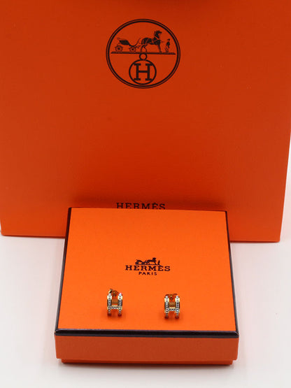 حلق هيرمز كريستال صغير حلق HERMES