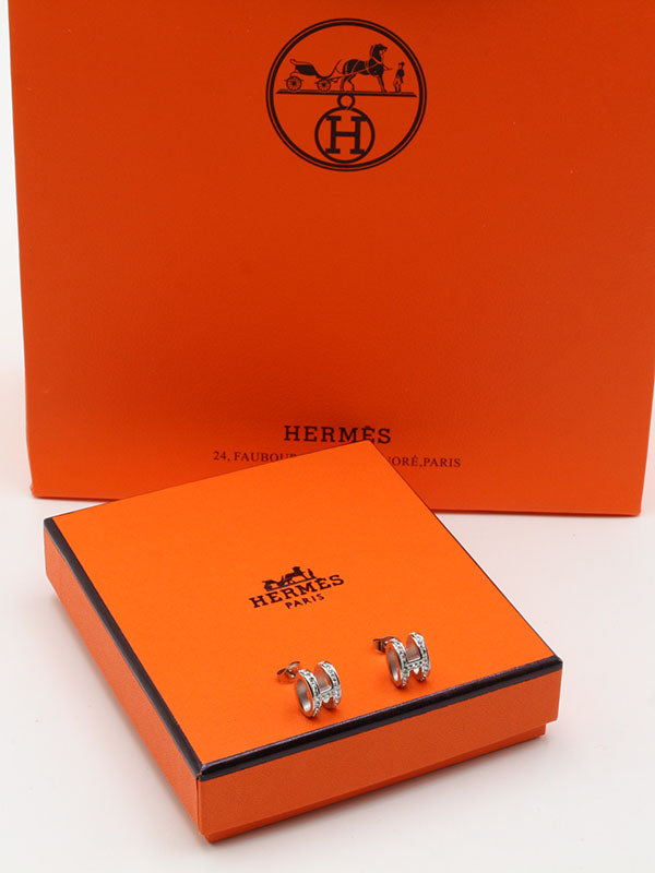 حلق هيرمز كريستال صغير حلق HERMES