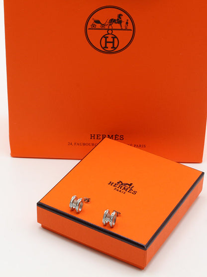 حلق هيرمز كريستال صغير حلق HERMES