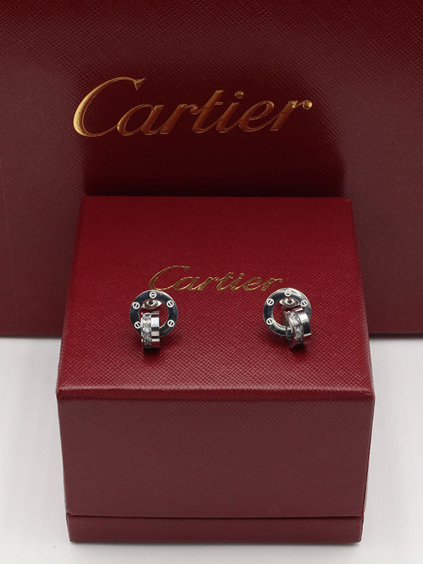 حلق كارتير لوف دبل سيركل حلق CARTIER فضي